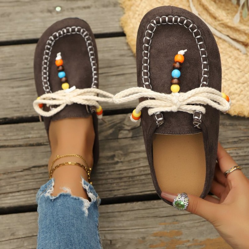 Ethnic Fashion Women - Mocasines sin cordones para mujer 2026,