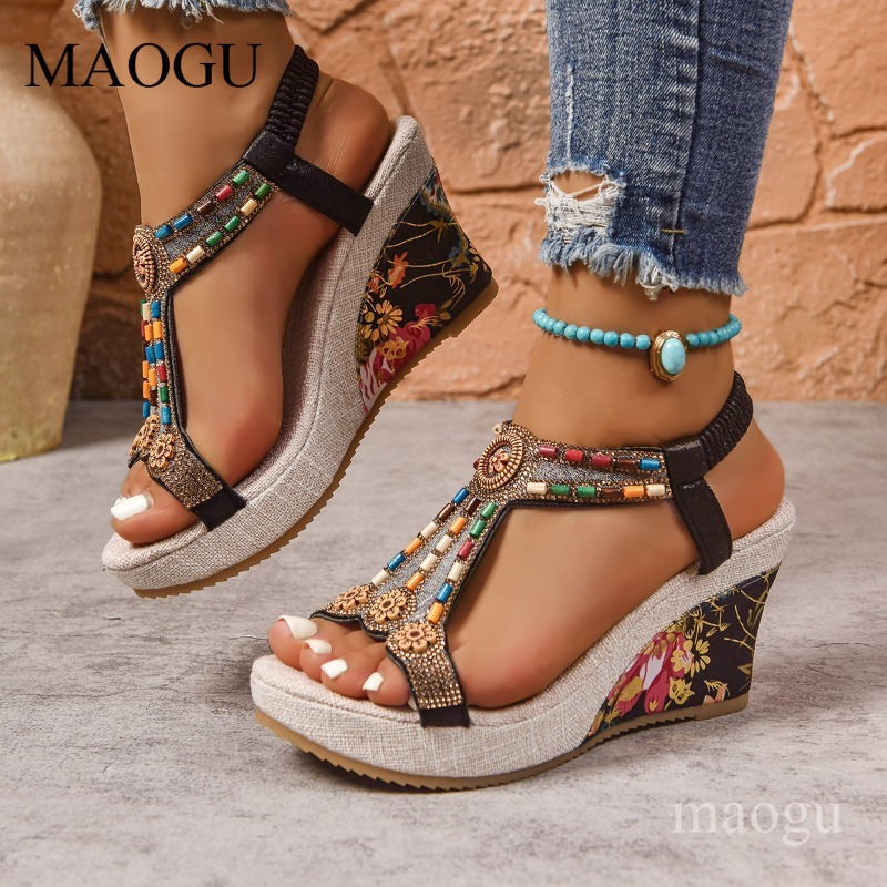Sandalias de Plataforma con Cu - Ethnic Modern Fashion reseña y precio