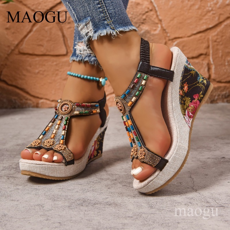 Sandalias de Plataforma con Cu - Ethnic Modern Fashion reseña y precio
