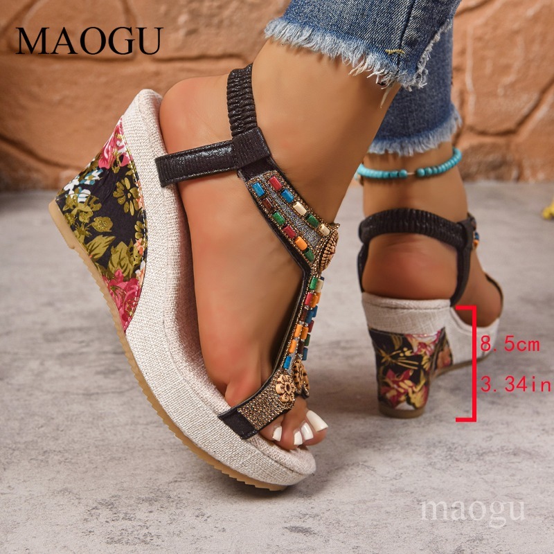 Sandalias de Plataforma con Cu - Ethnic Modern Fashion reseña y precio