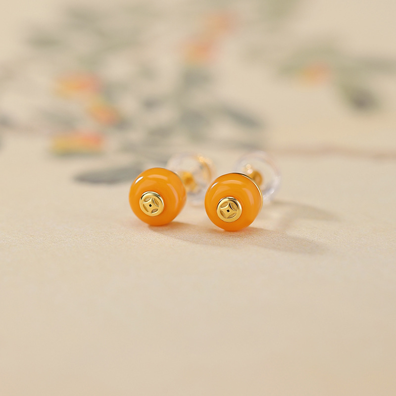 Pendientes pequeños redondos c - Ethnic Fashion Co In reseña y precio