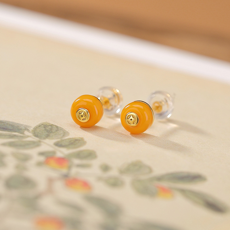 Pendientes pequeños redondos c - Ethnic Fashion Co In reseña y precio